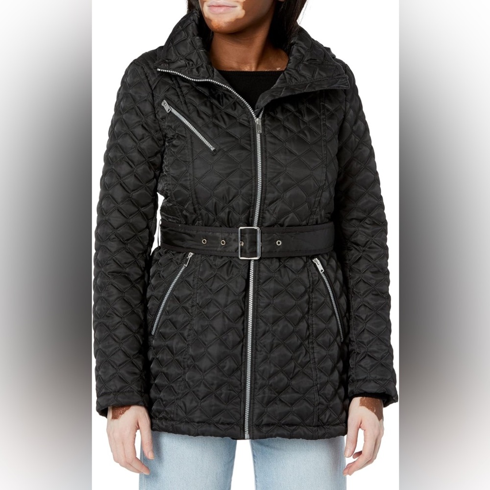 Marc New York by Andrew Marc Women's Brighton Quilted Black Jacket Coat